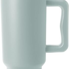 40 oz Green Insulated Tumbler with Handle and Straw