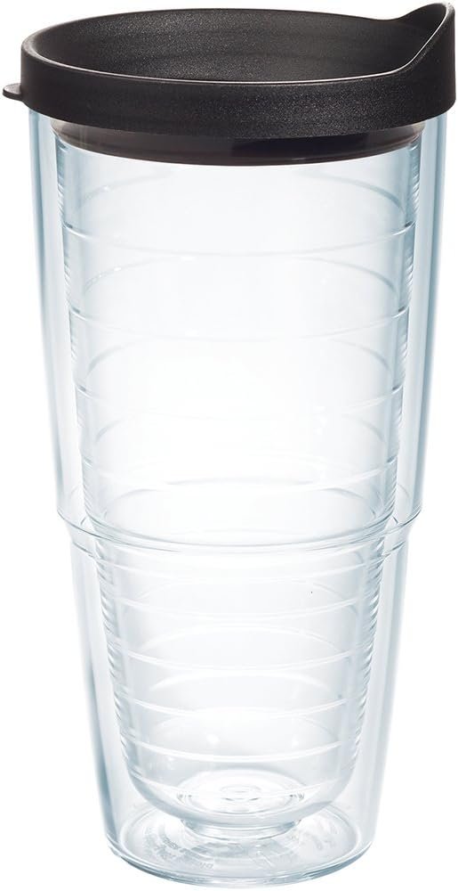24 oz Double-Wall Insulated Travel Tumbler with Black Lid