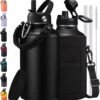 64 oz Insulated Half-Gallon Water Jug with Straw